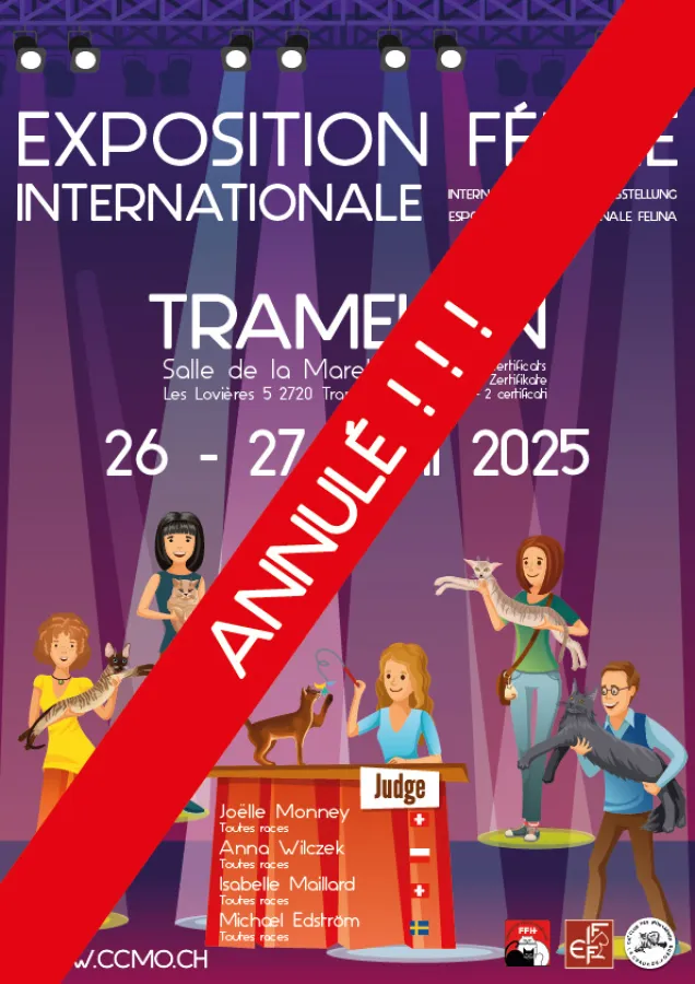 Annulation de l'exposition féline.